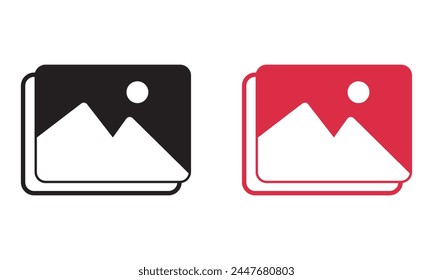 picture landscape icon symbol vector. on white background. vector  illustration
