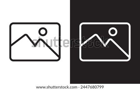 picture landscape icon symbol vector. on white background. vector  illustration