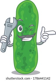 A picture of legionella micdadei mechanic mascot design concept