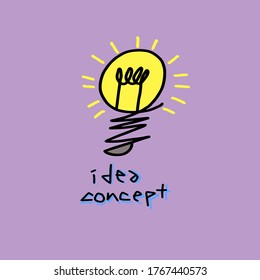 A picture of a light bulb that means new ideas.creative idea for work.