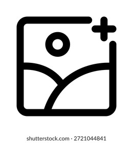 Icono de línea de imagen. El ícono se puede utilizar para Sitios web, App móviles, Plantillas de presentación, ilustración, etc.