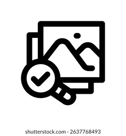 picture line icon. Clean and minimalist vector icon for websites, mobile apps, presentations, and logos. Fully scalable and customizable for any project.