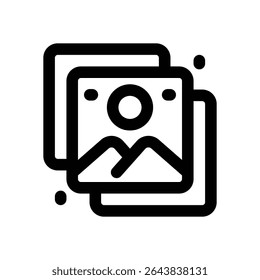 picture line icon. Clean and minimalist vector icon for websites, mobile apps, presentations, and logos. Fully scalable and customizable for any project.