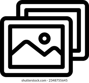 Picture Line Icon - Single Icon, Vector