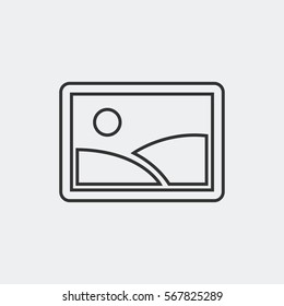 Picture line icon vector