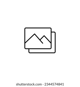 Ilustración vectorial de icono de línea de imagen.
