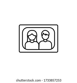 picture line illustration icon on white background