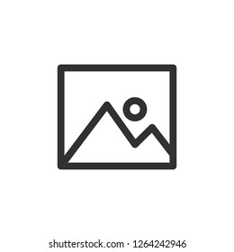 Picture. linear icon. Line with editable stroke
