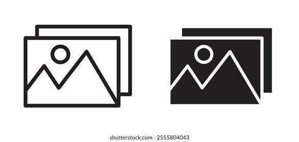 Picture liner icon vector set.