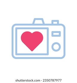 Picture love icon duotone blue pink style valentine illustration vector element and symbol perfect.
