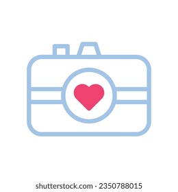 Picture love icon duotone blue pink style valentine illustration vector element and symbol perfect.