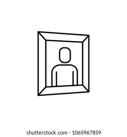 picture of a man icon. Element of simple icon for websites, web design, mobile app, info graphics. Thin line icon for website design and development, app development on white background