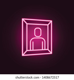 picture of a man neon icon. Elements of web set. Simple icon for websites, web design, mobile app, info graphics