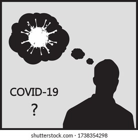 imagen con un hombre pensando en un virus
