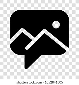 picture message icon vector illustration, chat bubble