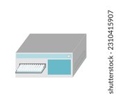 A picture of microplate reader that is laboratory equipment for chemical and biological reactions measurement or analyzes in the microplate.