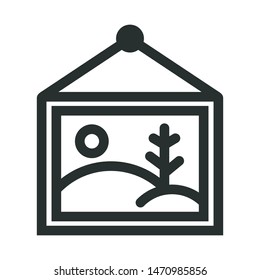 picture - minimal line web icon. simple vector illustration. concept for infographic, website or app.