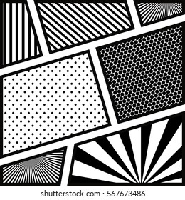 picture monochrome abstract in pop art