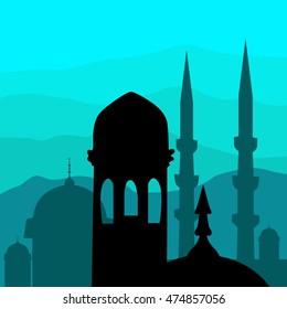 picture of the mosque. the celebration of Islamic holidays
