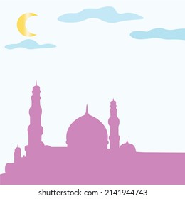 una foto de la mezquita para el fondo de ramadán