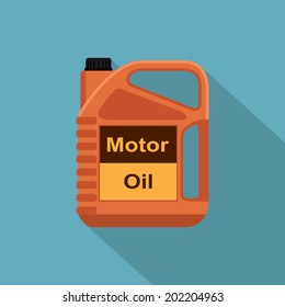 picture of motor oil tank, flat style icon