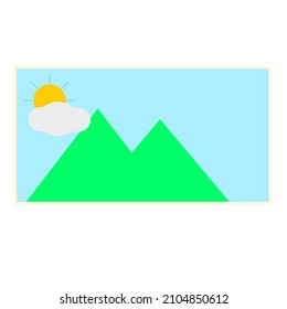 Imagen de la montaña y el sol