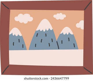 Bild mit Bergen Landschaft Vektor-Illustration