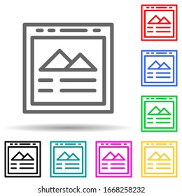 picture multi color style icon. Simple thin line, outline vector of web icons for ui and ux, website or mobile application