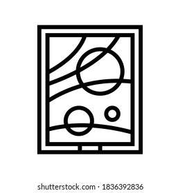 picture museum exhibit line icon vector. picture museum exhibit sign. isolated contour symbol black illustration