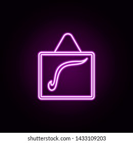 picture neon icon. Elements of home things set. Simple icon for websites, web design, mobile app, info graphics