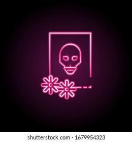 Picture neon icon. Simple thin line, outline vector of dia de muertos icons for ui and ux, website or mobile application