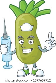 Picture of Nurse wasabi cartoon style holding syringe