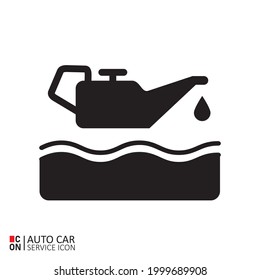 Foto de petróleo. Imagen vectorial del icono del servicio de coche. Concepción de automóviles.