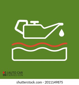 Picture of oil. Vector image of car service icon. Conception of automobiles.