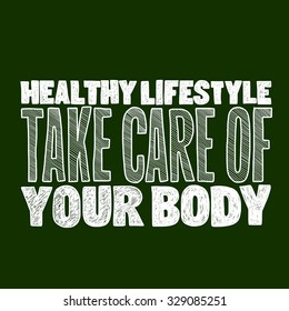 Picture on blackboard.  Vector illustration with motivation phrase.