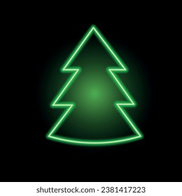 a picture on a Christmas theme, a Christmas tree. vector illustration