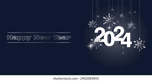 a picture on a New Year's theme. silver snowflakes. vector illustration