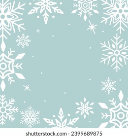 una foto sobre el tema de Año Nuevo y Navidad, copos de nieve, invierno. ilustración vectorial