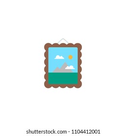Picture on the wall vector flat icon