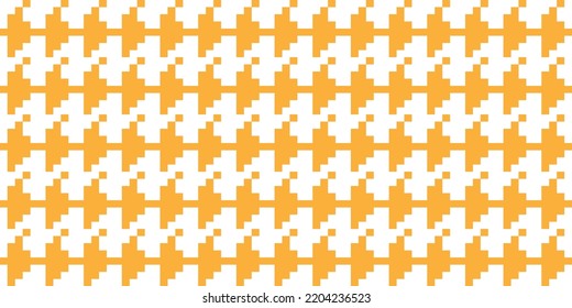 Picture of Orange houndstooth background, seamless stock photo.
