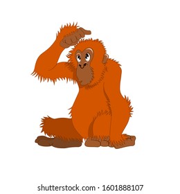 Picture of orangutan in cartoon