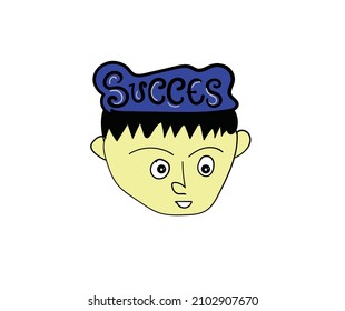 PICTURE OF PEOPLE'S HEAD WITH SUCCESS SCRIPTURE