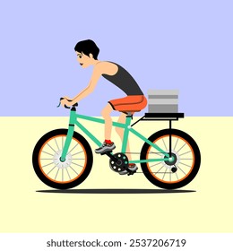 PICTURE OF A PERSON WITH A BIKE ON WHICH HE RIDES