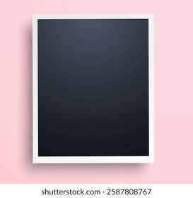 Picture of photo blank with shadow on coloured background. Vector illustration