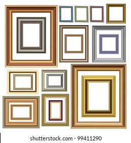 Picture photo frames vector luxury vintage design