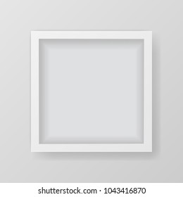 picture, photo square frame design template 3d. Vector illustration