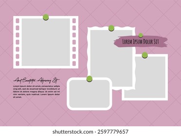 Picture or photos frame collage and digital photo wall trmplate
