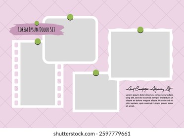 Picture or photos frame collage and digital photo wall trmplate