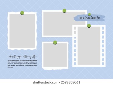 Picture or photos frame collage and digital photo wall template