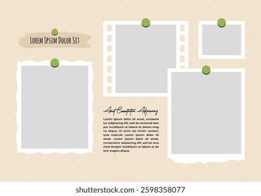 Picture or photos frame collage and digital photo wall template